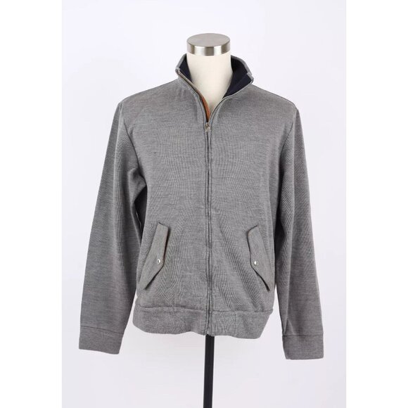 NEW Ralph Lauren Purple Label Thick Cardigan Zip Up Sweater SZ XL Gray $2495